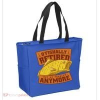 O'fishally Retired Not My Problem Anymore Funny Fishing Meme Cool Gift Tote Bag thumb 2