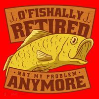 O'fishally Retired Not My Problem Anymore Funny Fishing Meme Cool Gift Santa Hat thumb 1