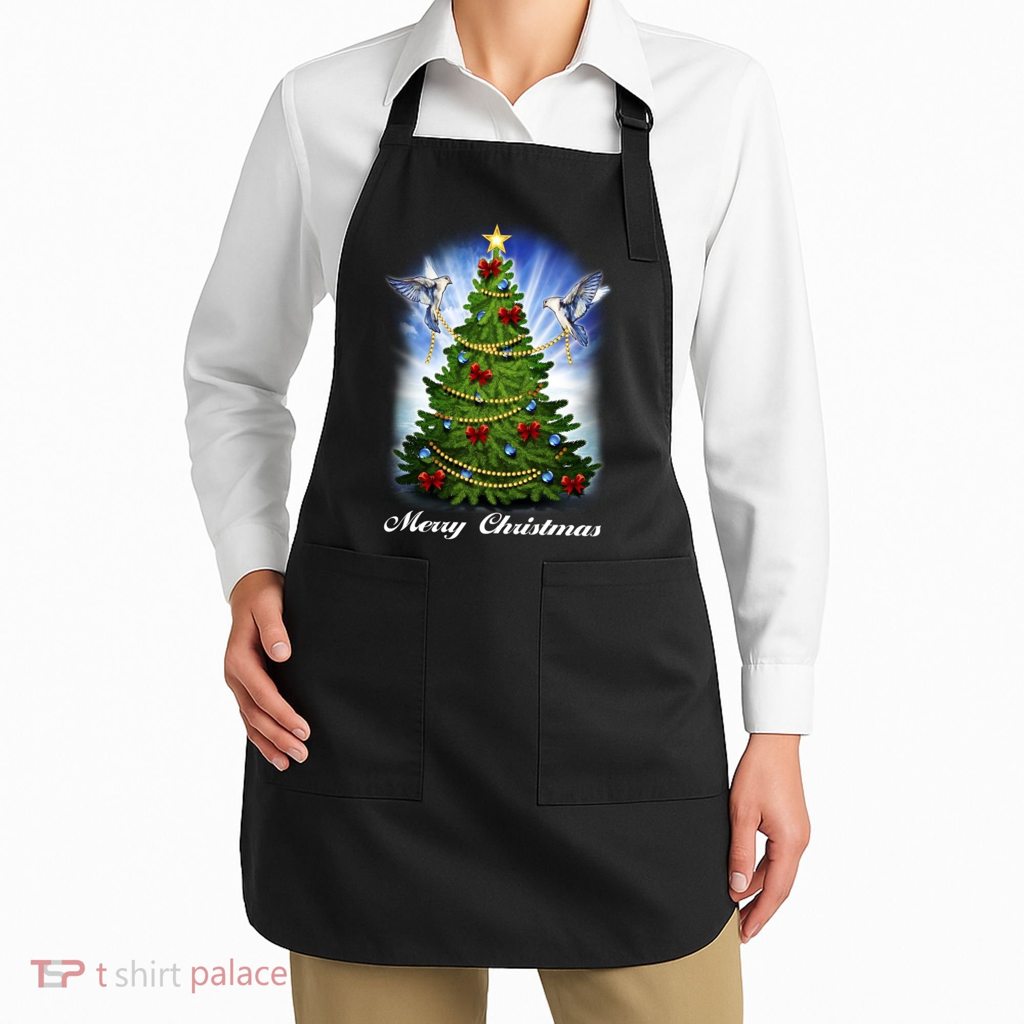 Ornament Merry Christmas Tree Apron