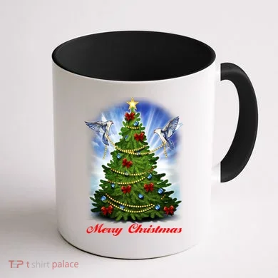 Ornament Merry Christmas Tree Coffee Mug back