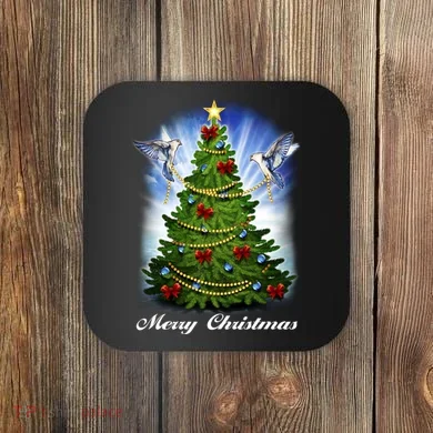 Ornament Merry Christmas Tree Coaster