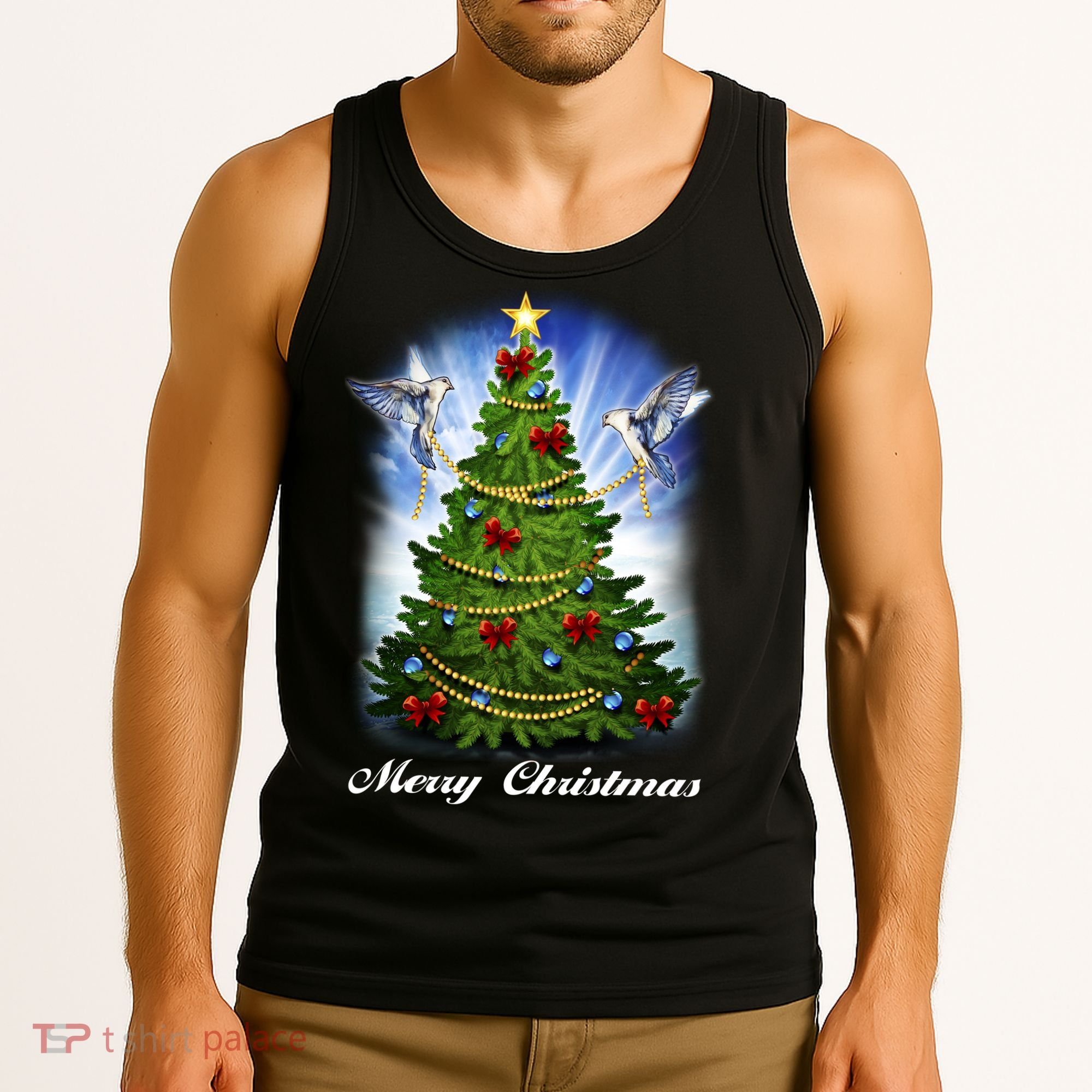 Ornament Merry Christmas Tree Tank Top