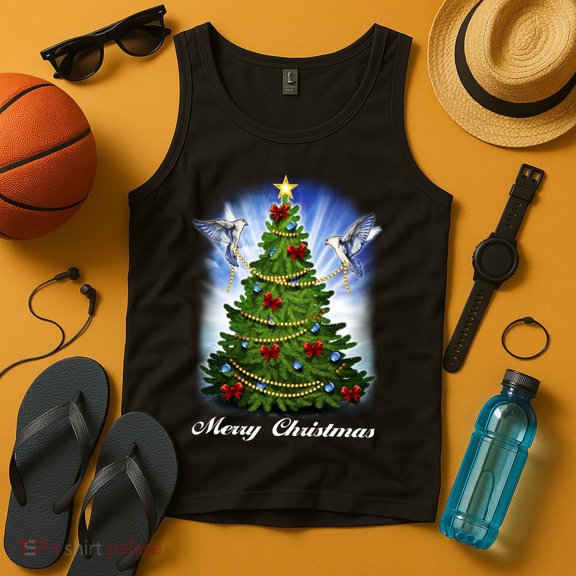 Ornament Merry Christmas Tree Tank Top