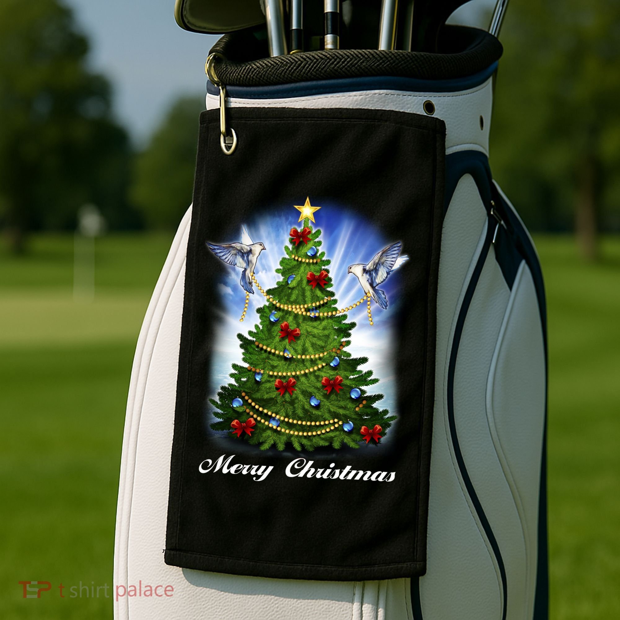 Ornament Merry Christmas Tree Golf Towel