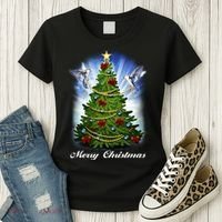 Ornament Merry Christmas Tree Women's T-Shirt thumb 3