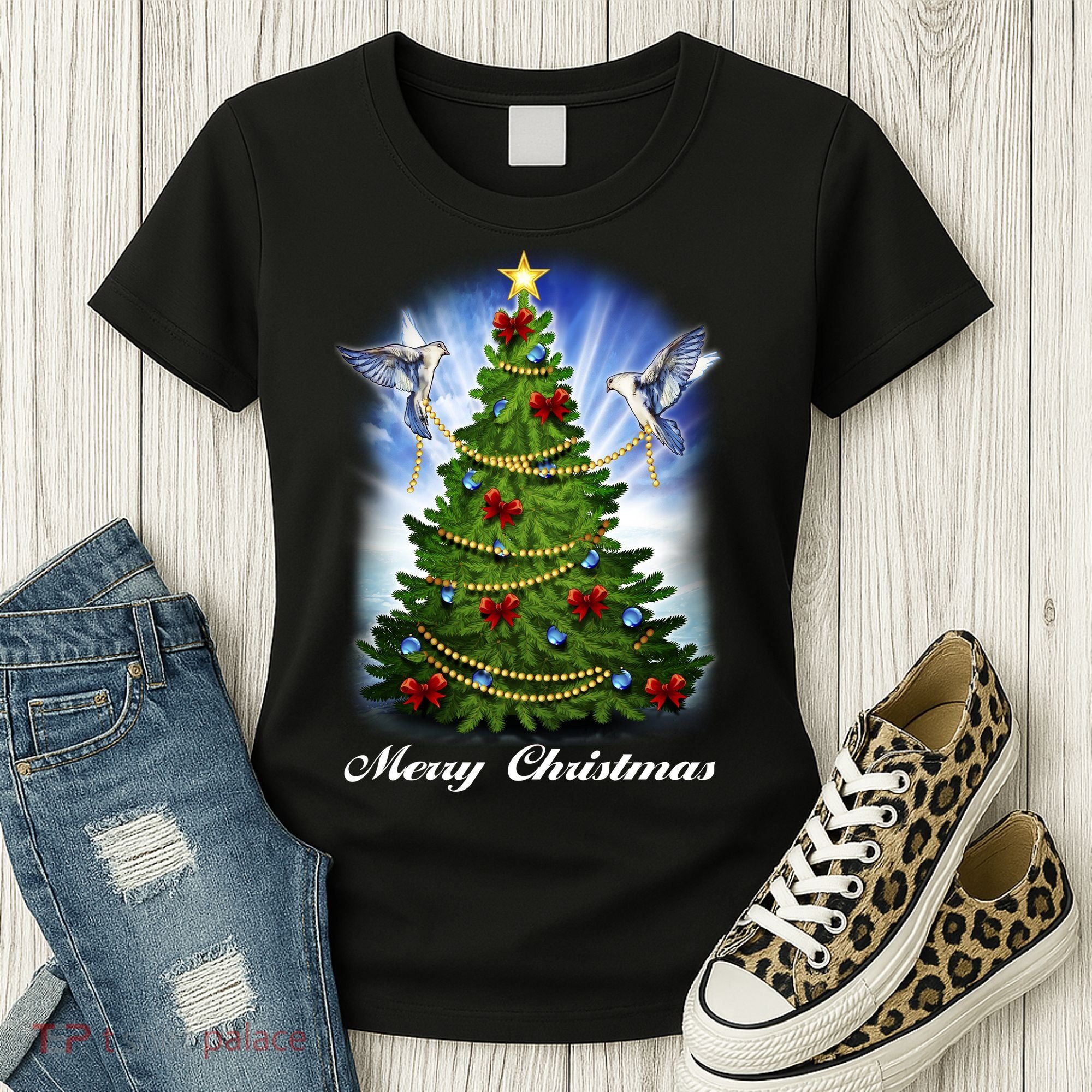 Ornament Merry Christmas Tree Women's T-Shirt