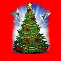 Ornament Merry Christmas Tree Santa Hat thumb 1
