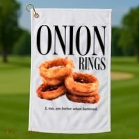 Onion Rings Golf Towel thumb 1
