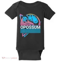 Opossum Retro Baby Bodysuit thumb 0