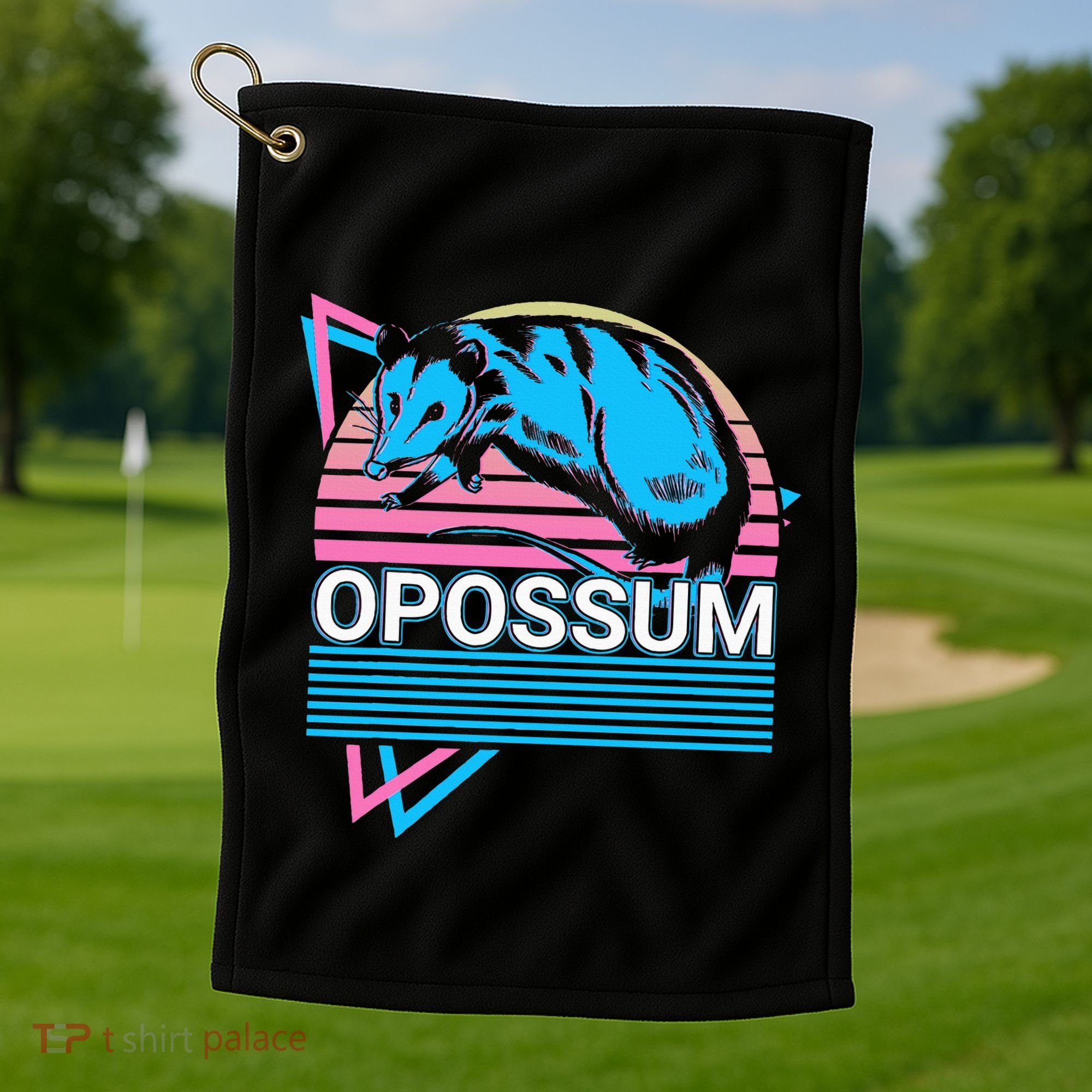 Opossum Retro Golf Towel