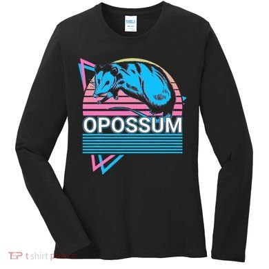 Opossum Retro Women's Long Sleeve Shirt