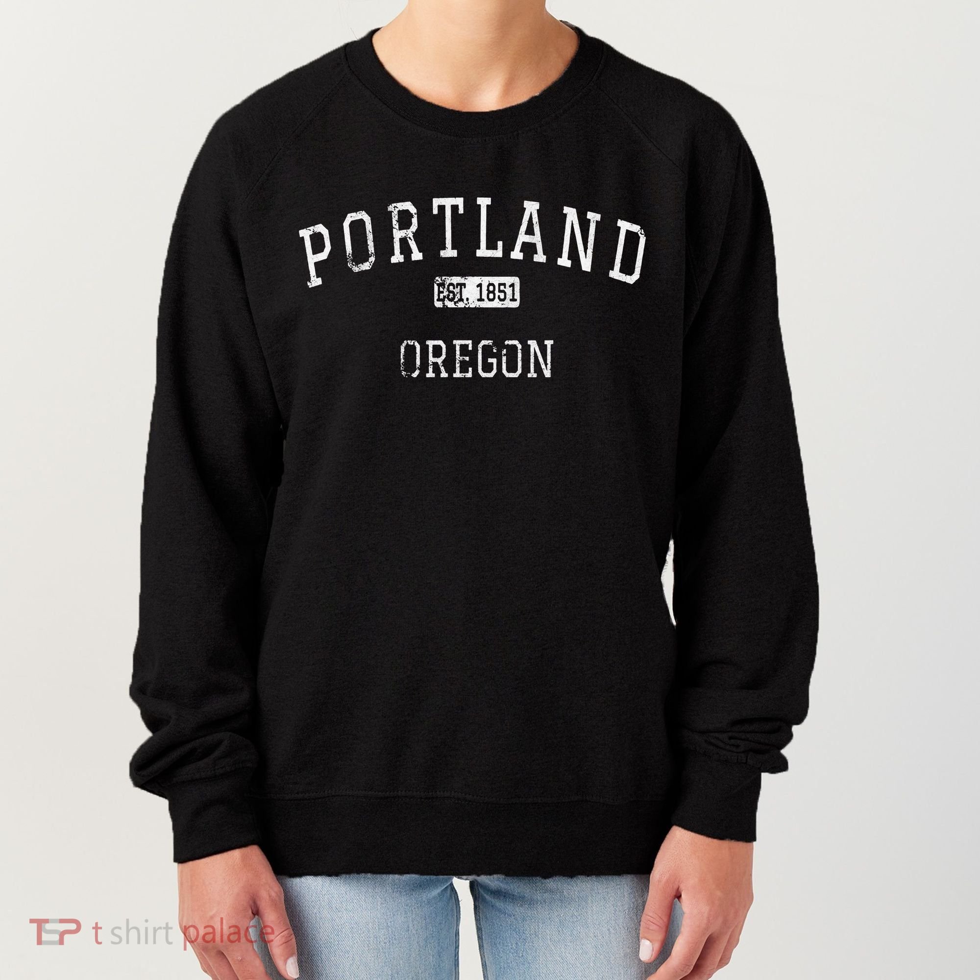 Oregon Retro Portland Home State Mountains Women's Sweatshirt