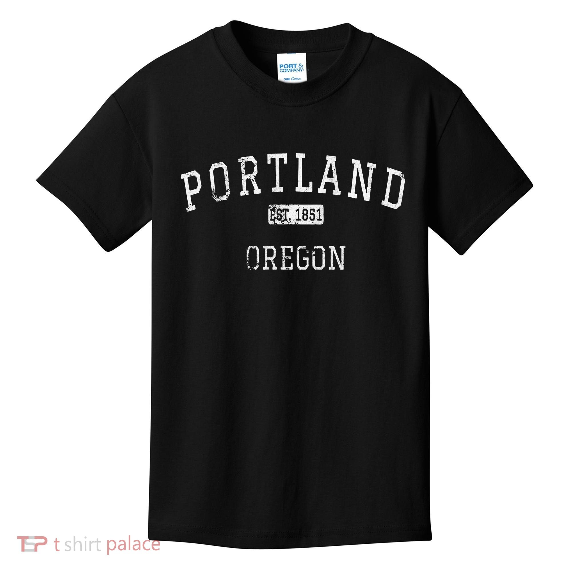 Oregon Retro Portland Home State Mountains Kids T-Shirt