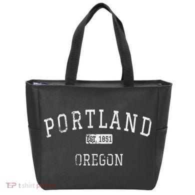 Oregon Retro Portland Home State Mountains Tote Bag