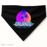Orlando Retro Palm Trees Sunshine State USA-Made Doggie Bandana thumb 0