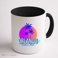 Orlando Retro Palm Trees Sunshine State Coffee Mug thumb 1