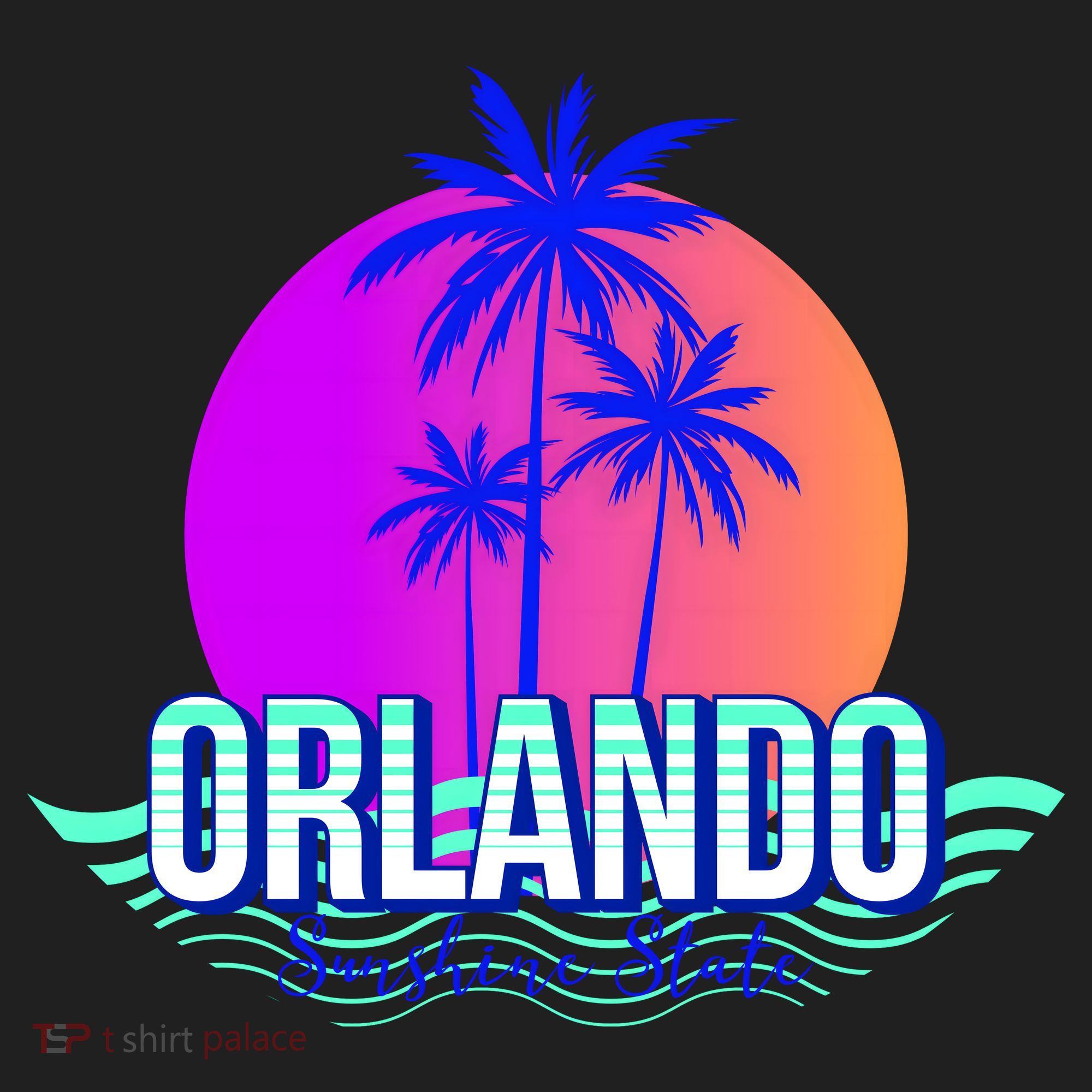 Orlando Retro Palm Trees Sunshine State Beanie