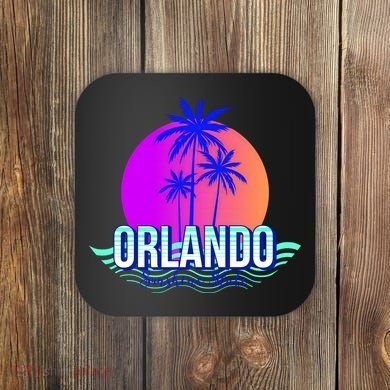 Orlando Retro Palm Trees Sunshine State Coaster