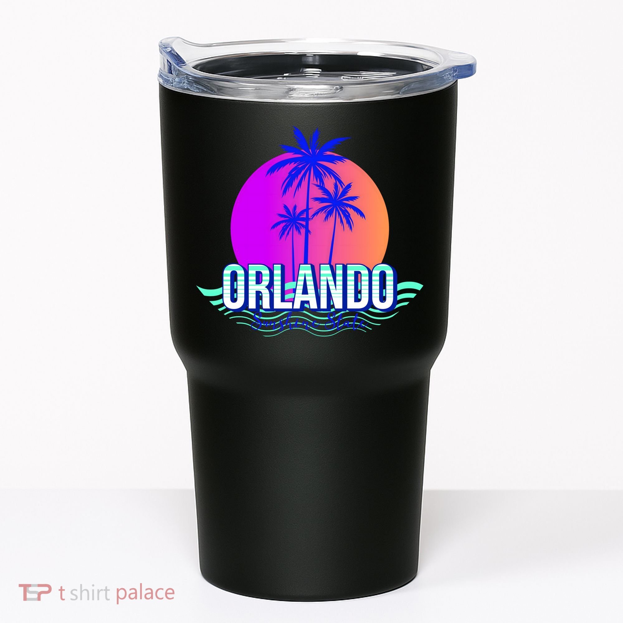 Orlando Retro Palm Trees Sunshine State Tumbler