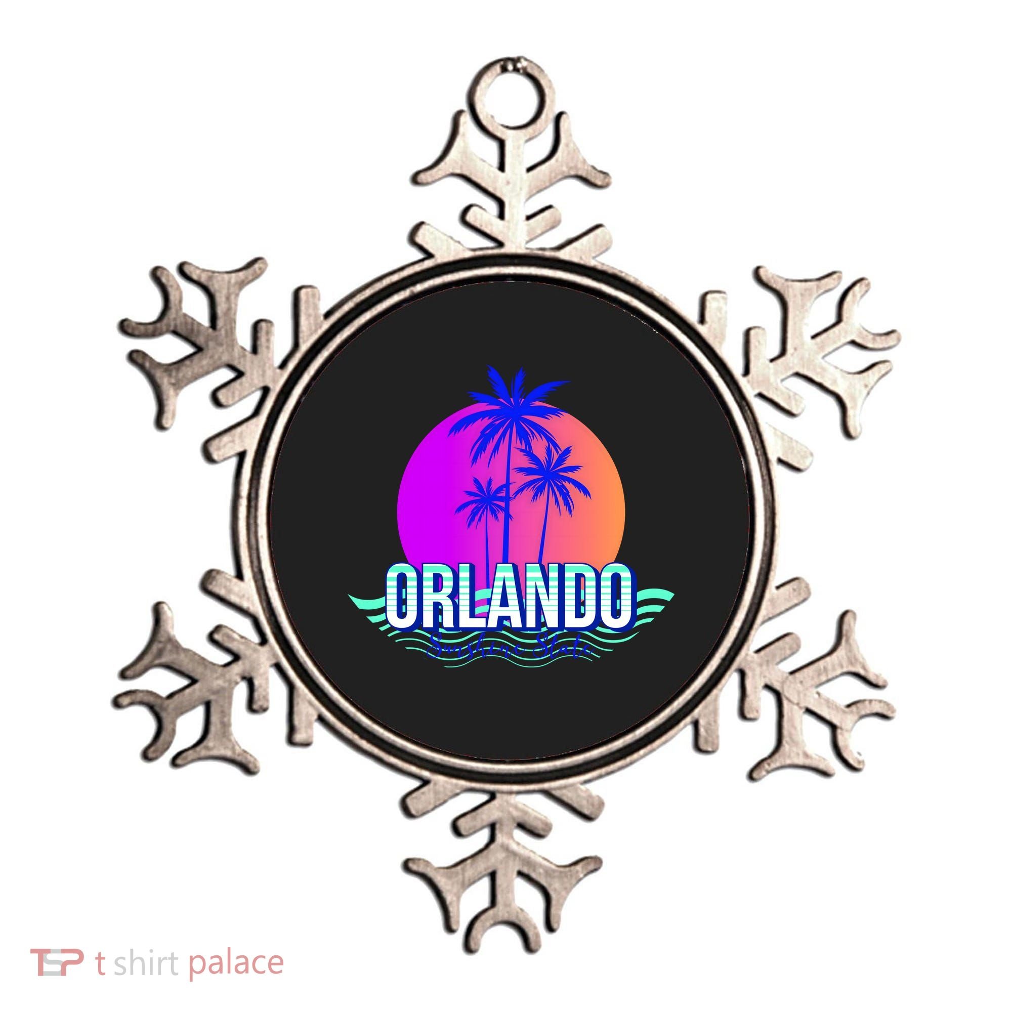 Orlando Retro Palm Trees Sunshine State Ornament
