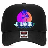 Orlando Retro Palm Trees Sunshine State Hat thumb 0