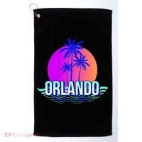 Orlando Retro Palm Trees Sunshine State Golf Towel thumb 0