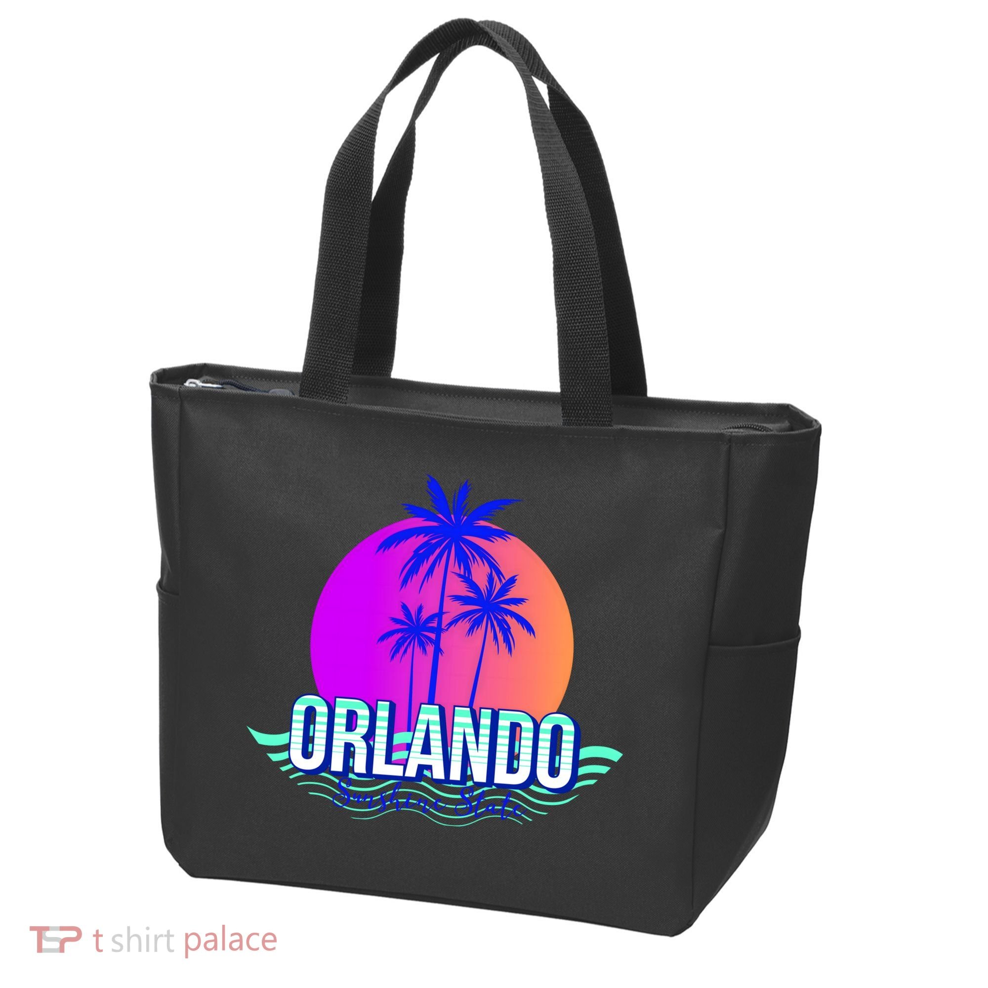 Orlando Retro Palm Trees Sunshine State Tote Bag
