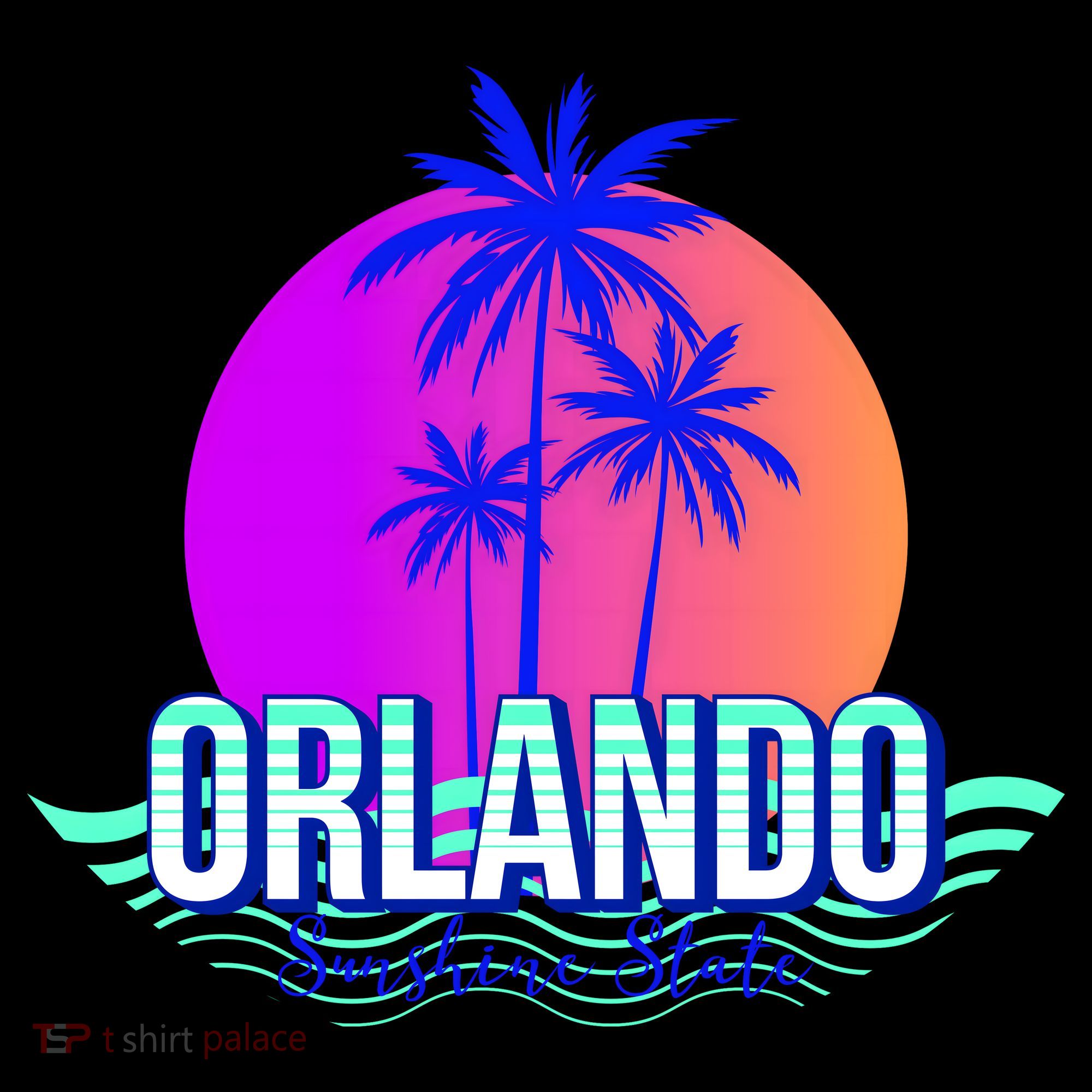 Orlando Retro Palm Trees Sunshine State Tote Bag