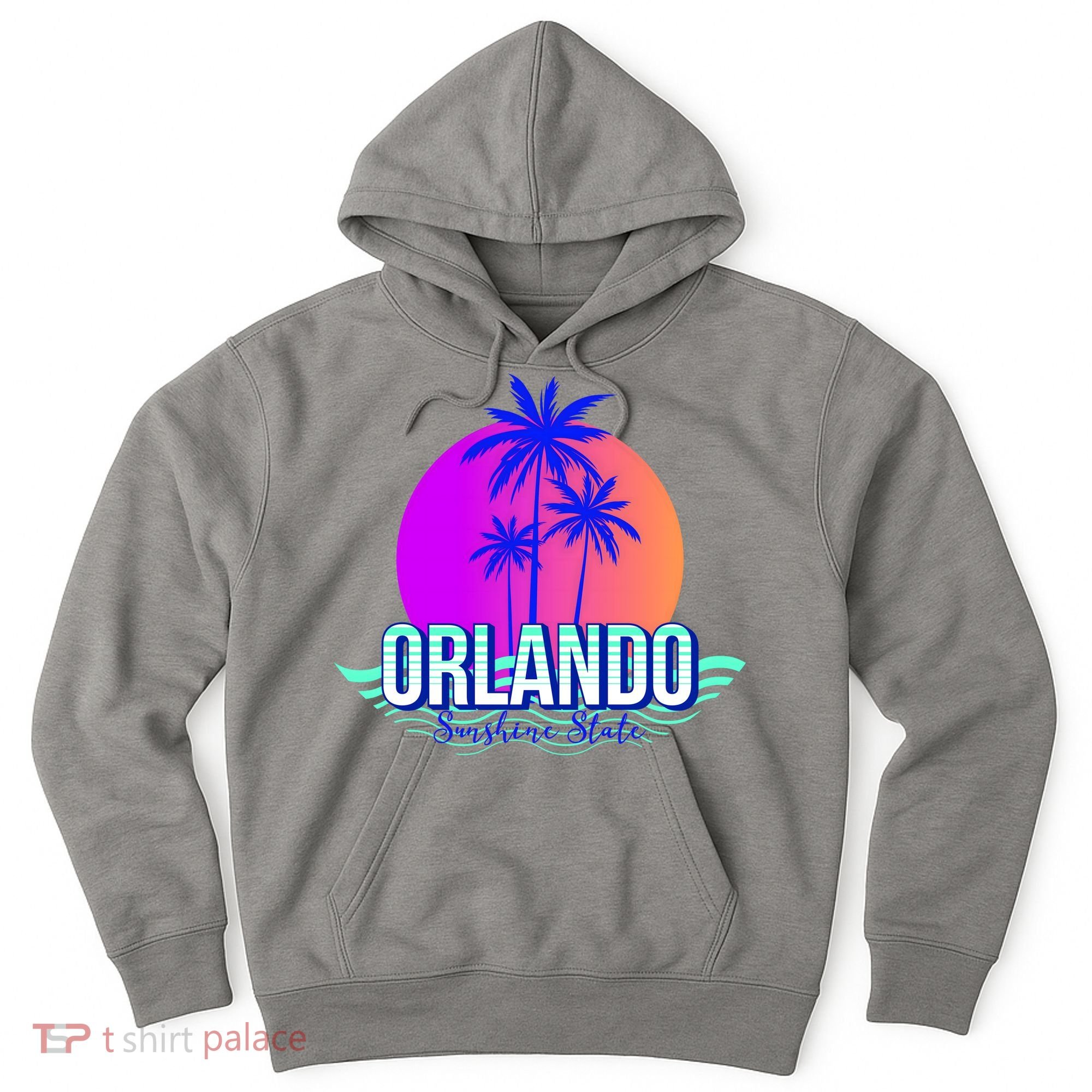 Orlando Retro Palm Trees Sunshine State Hoodie