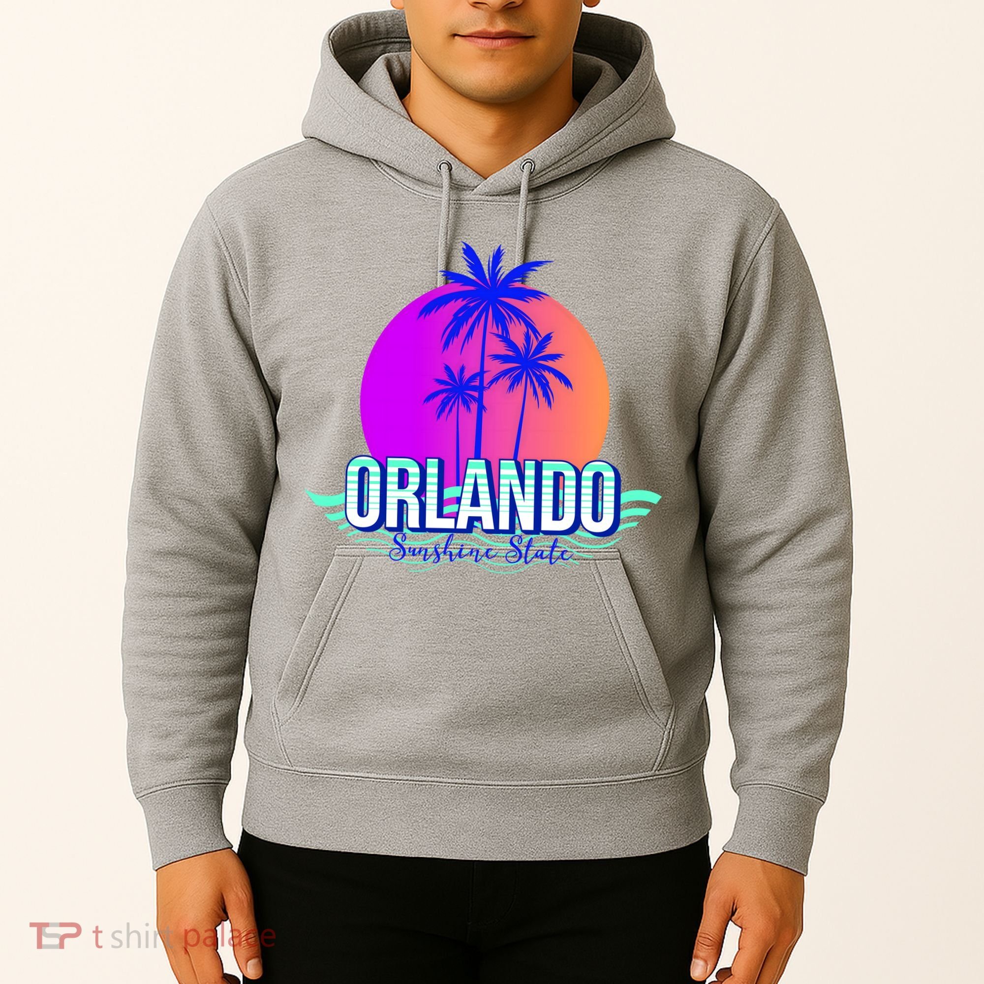 Orlando Retro Palm Trees Sunshine State Hoodie