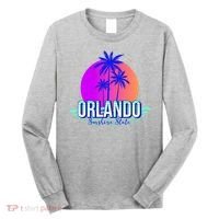 Orlando Retro Palm Trees Sunshine State Long Sleeve Shirt thumb 0