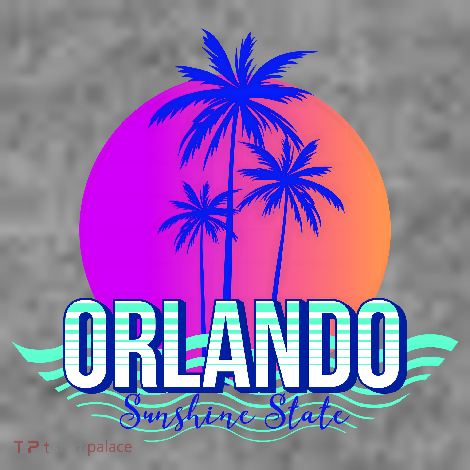 Orlando Retro Palm Trees Sunshine State Long Sleeve Shirt