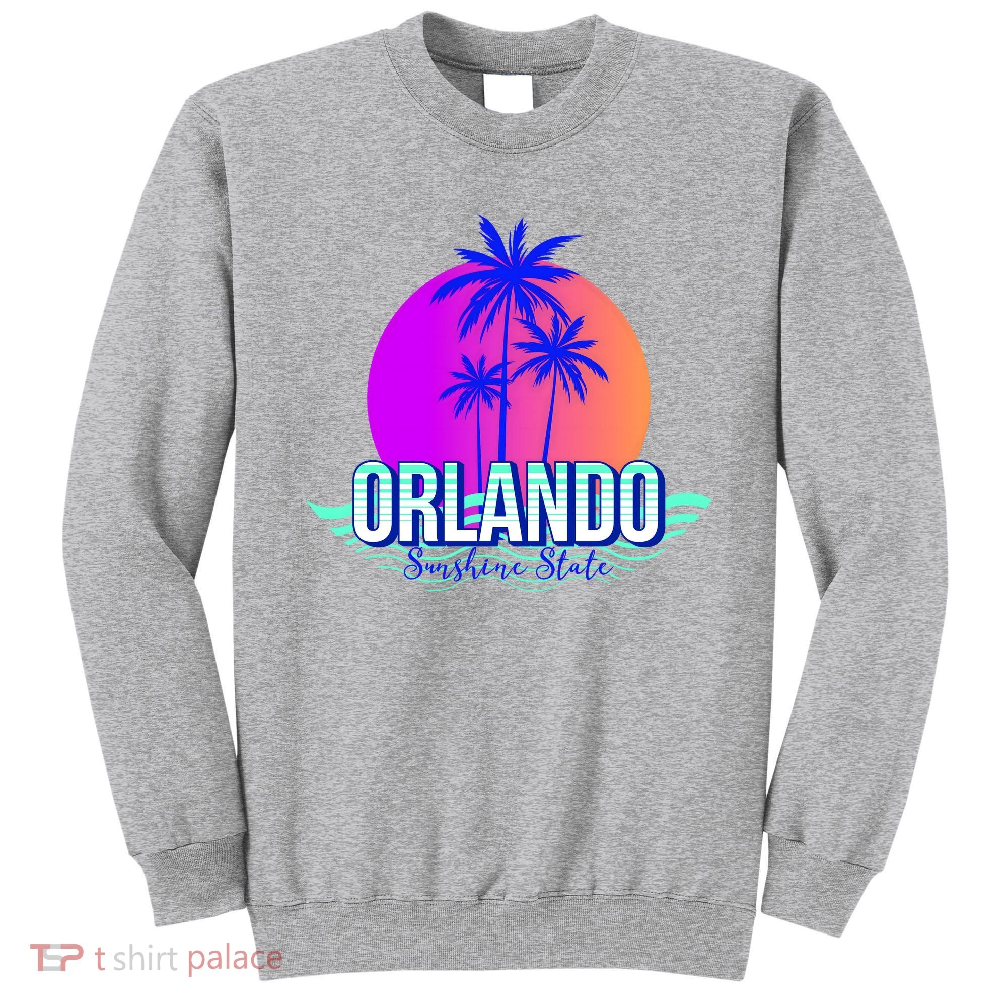 Orlando Retro Palm Trees Sunshine State Sweatshirt