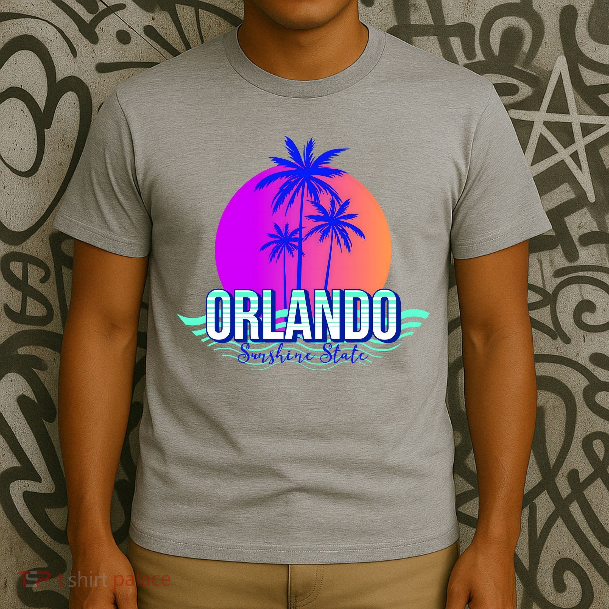 Orlando Retro Palm Trees Sunshine State T-Shirt