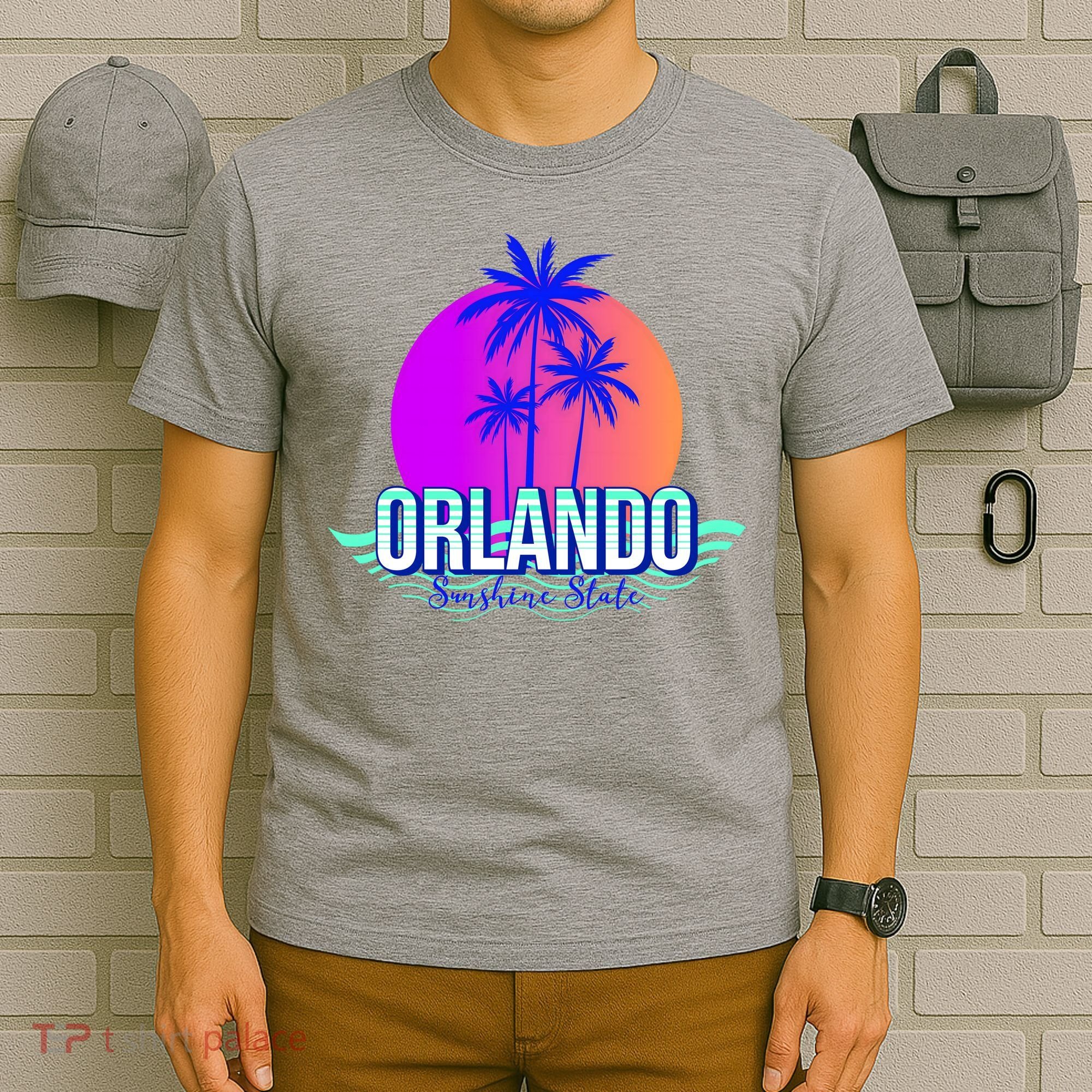 Orlando Retro Palm Trees Sunshine State T-Shirt