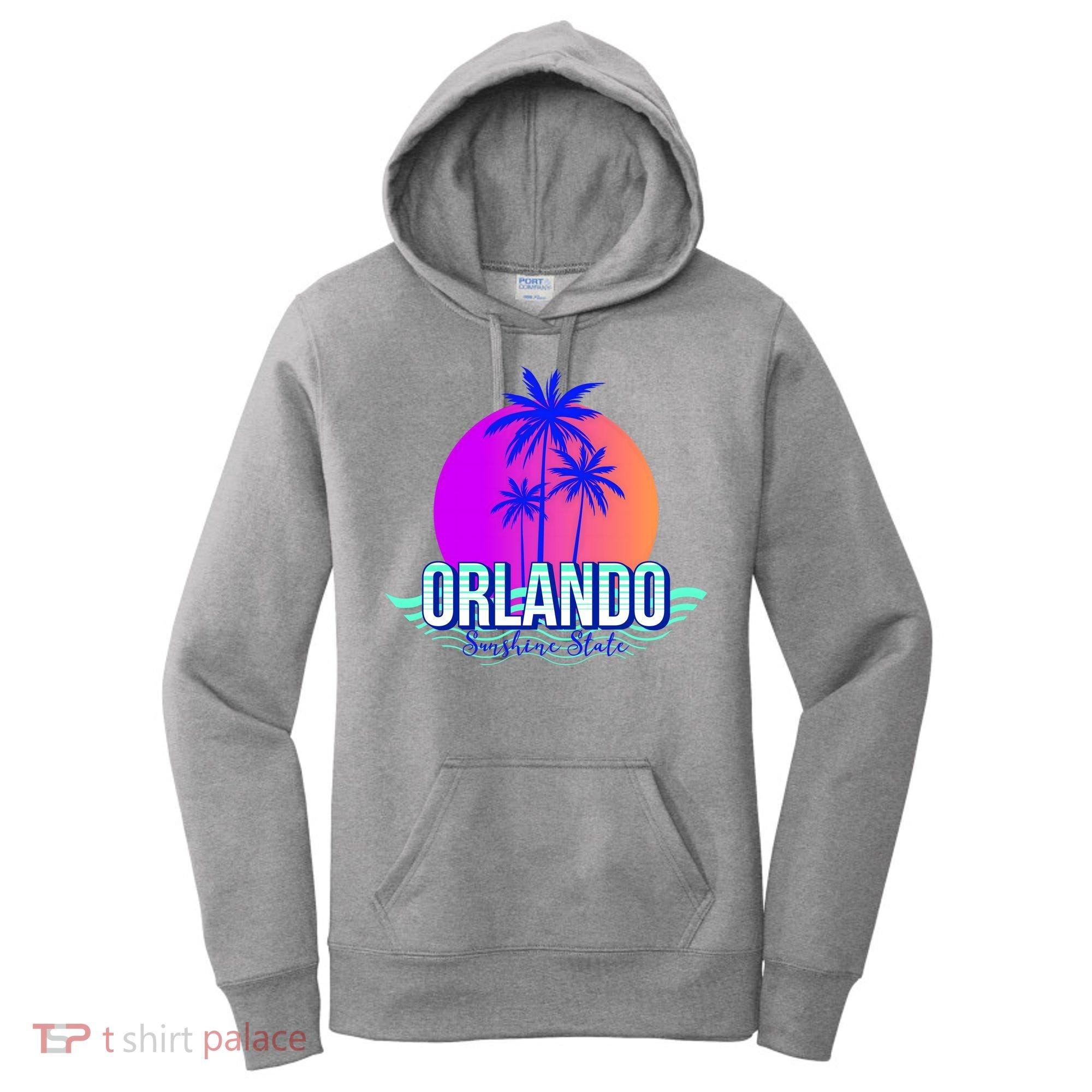 Orlando Retro Palm Trees Sunshine State Women's Hoodie