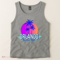Orlando Retro Palm Trees Sunshine State Tank Top thumb 2