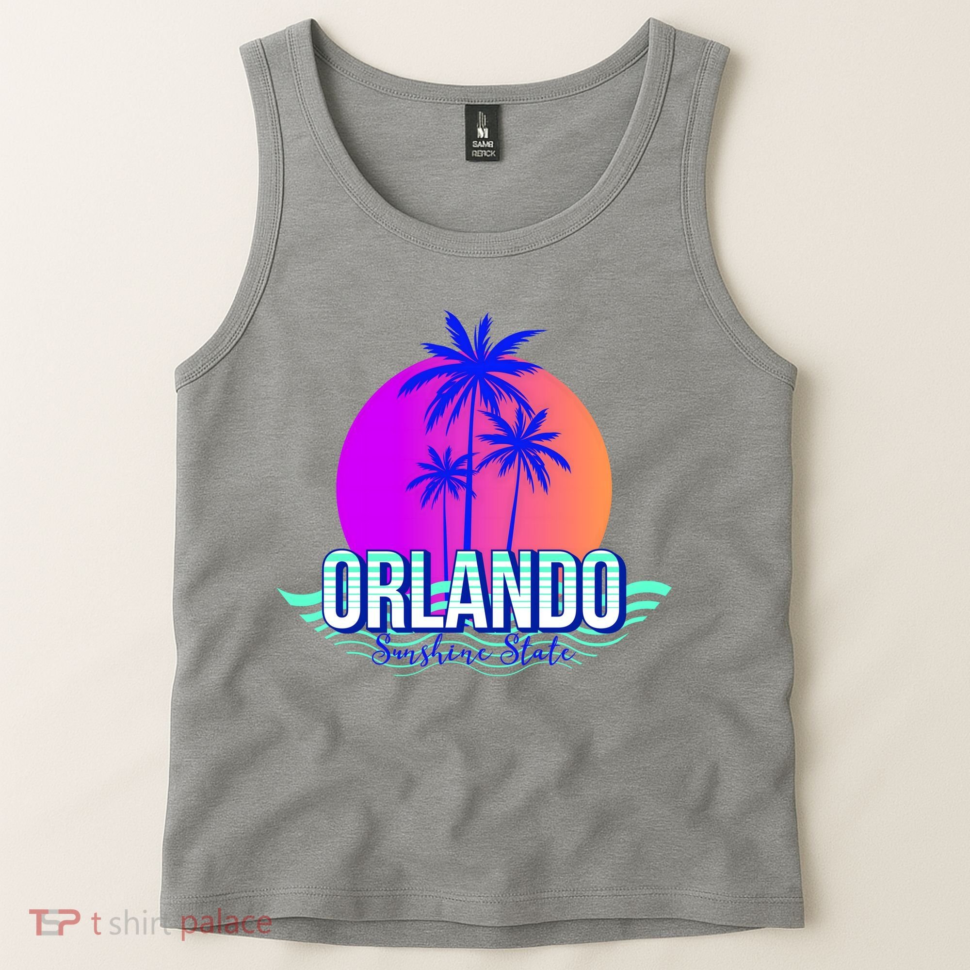Orlando Retro Palm Trees Sunshine State Tank Top