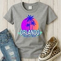 Orlando Retro Palm Trees Sunshine State Women's T-Shirt thumb 3
