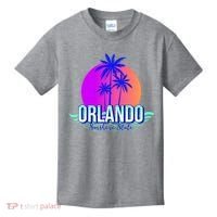 Orlando Retro Palm Trees Sunshine State Kids T-Shirt thumb 0