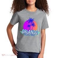 Orlando Retro Palm Trees Sunshine State Kids T-Shirt thumb 2