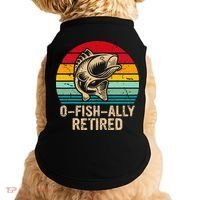 Ofishally Retired Retirement Fishing Doggie Tank thumb 0