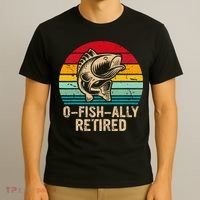 Ofishally Retired Retirement Fishing T-Shirt thumb 3