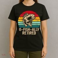 Ofishally Retired Retirement Fishing T-Shirt thumb 4