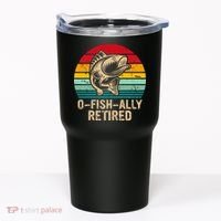 Ofishally Retired Retirement Fishing Tumbler thumb 0