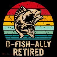Ofishally Retired Retirement Fishing Mousepad thumb 1