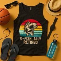 Ofishally Retired Retirement Fishing Tank Top thumb 4