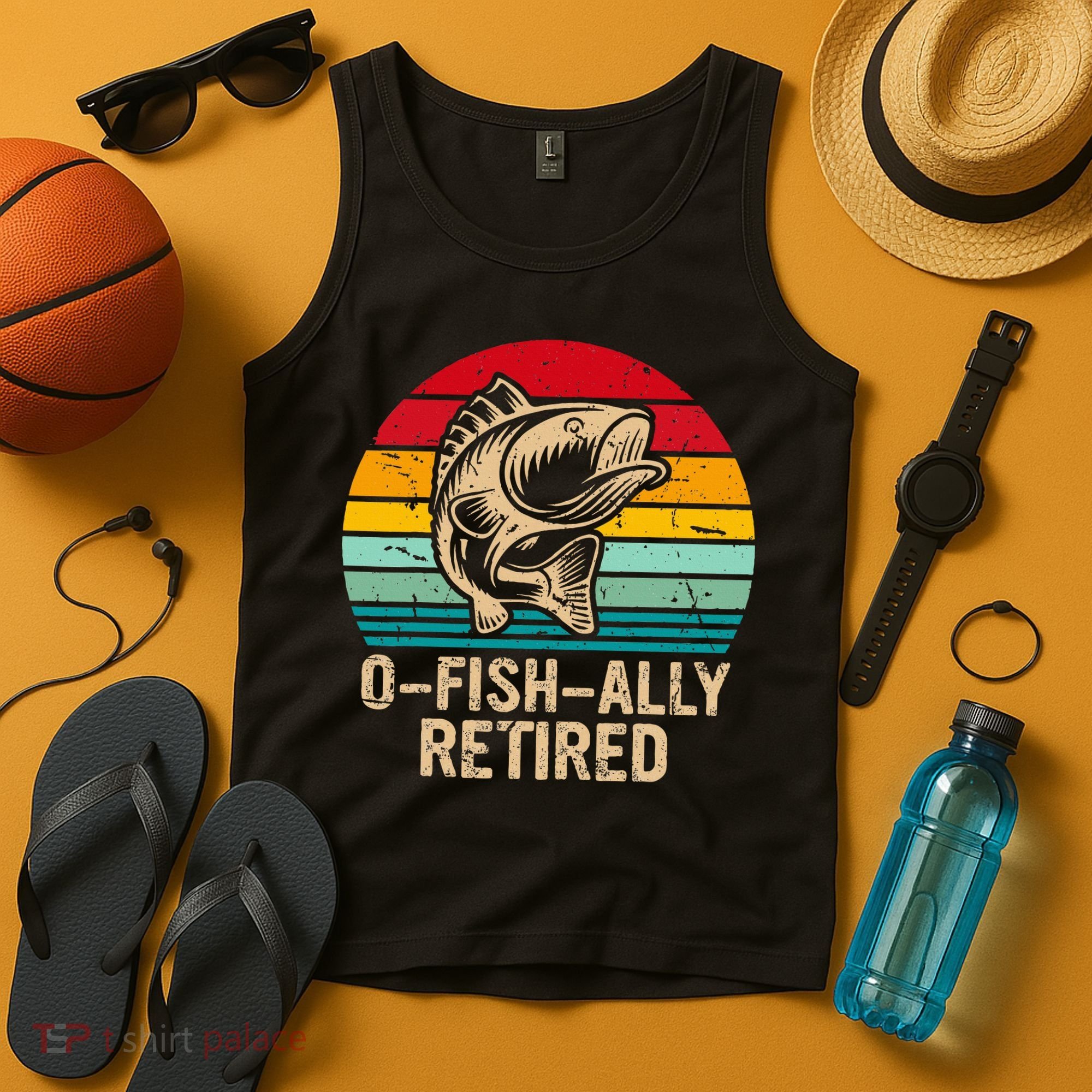 Ofishally Retired Retirement Fishing Tank Top