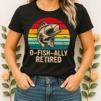 Ofishally Retired Retirement Fishing Women's T-Shirt thumb 2