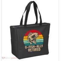 Ofishally Retired Retirement Fishing Tote Bag thumb 2